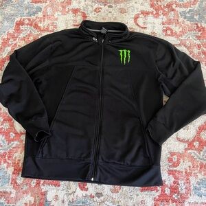 Monster Energy XL Jacket Mens Promo Y2K Fleece Bikercore Streetwear Zip Up